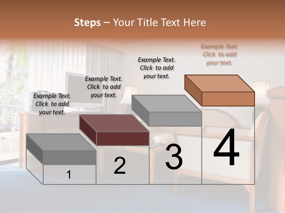 Modern Designer Kitchen With A Granite Island. PowerPoint Template