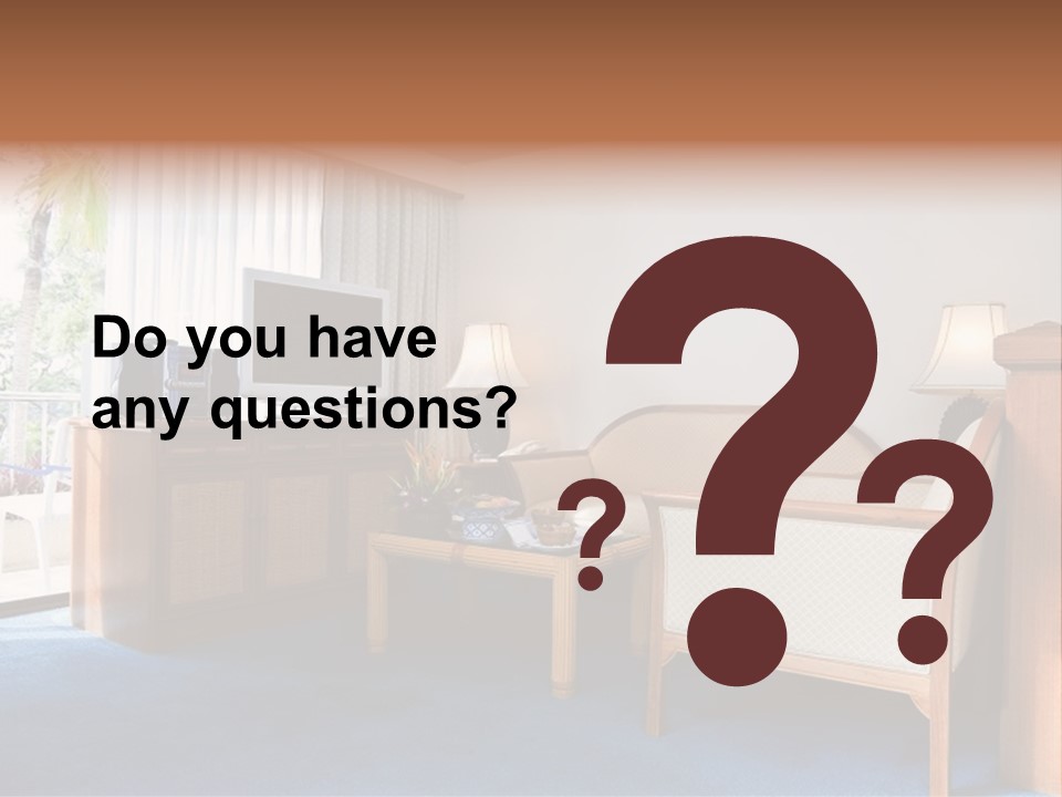 Modern Designer Kitchen With A Granite Island. PowerPoint Template