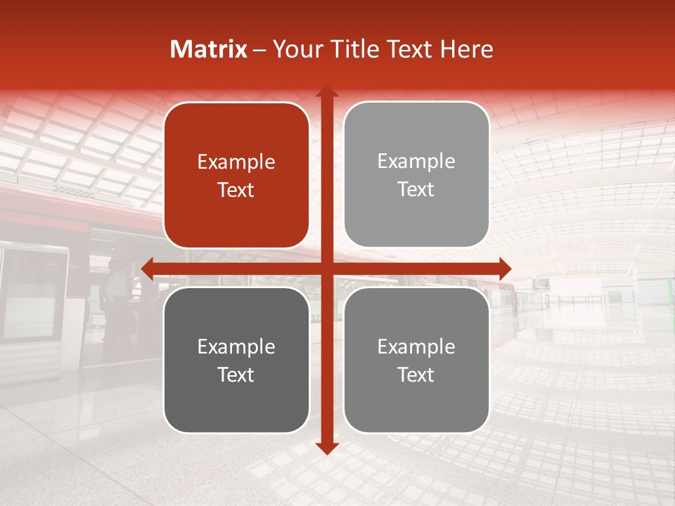 Metro In Beijing T3 Airport Station PowerPoint Template