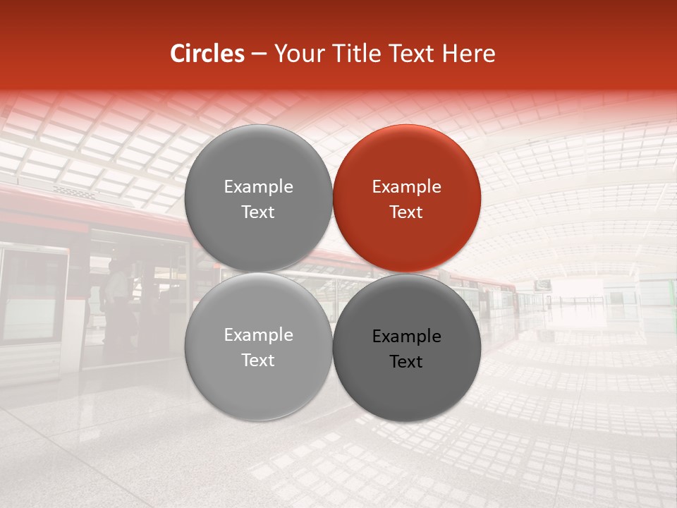 Metro In Beijing T3 Airport Station PowerPoint Template