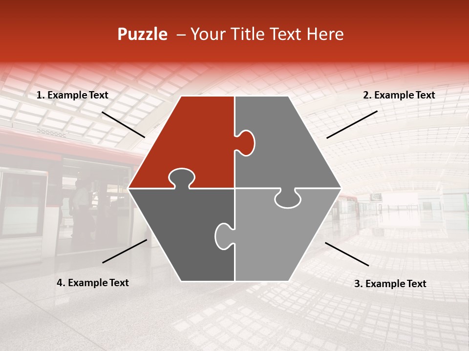 Metro In Beijing T3 Airport Station PowerPoint Template