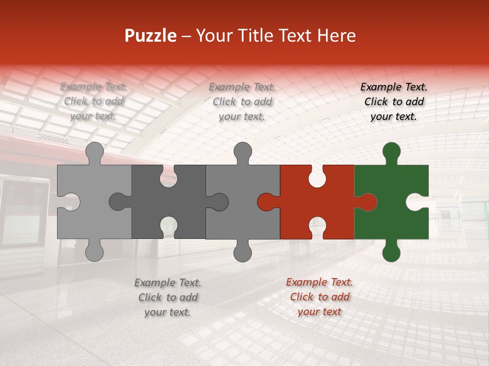 Metro In Beijing T3 Airport Station PowerPoint Template