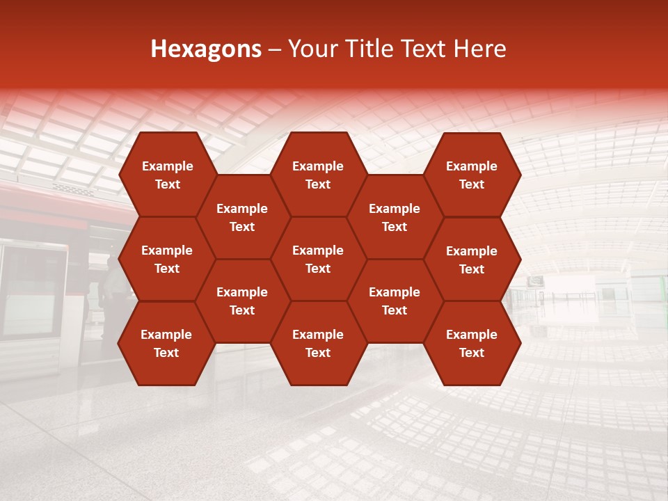 Metro In Beijing T3 Airport Station PowerPoint Template