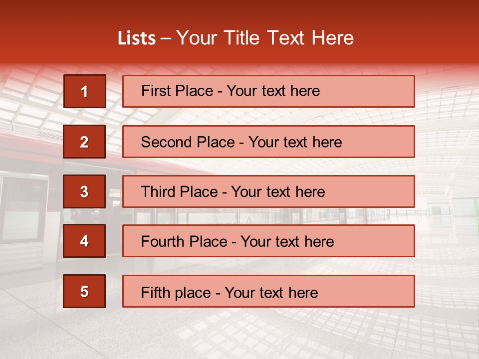 Metro In Beijing T3 Airport Station PowerPoint Template