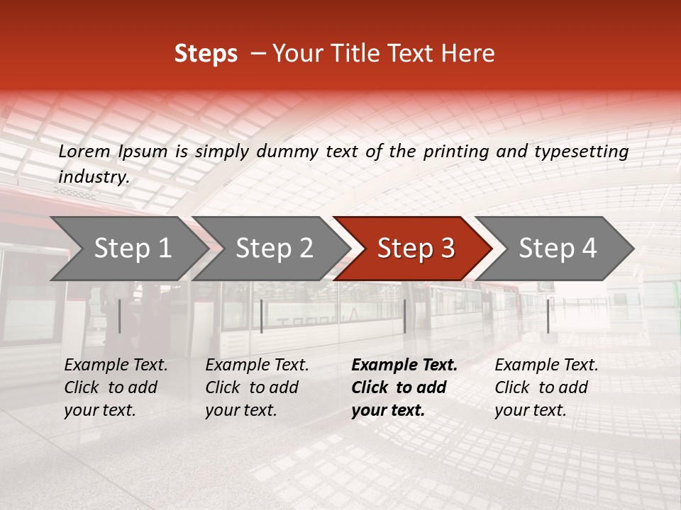 Metro In Beijing T3 Airport Station PowerPoint Template