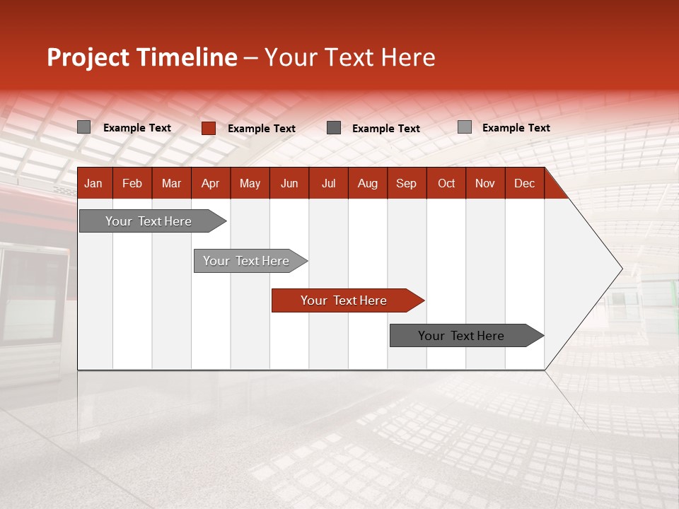 Metro In Beijing T3 Airport Station PowerPoint Template