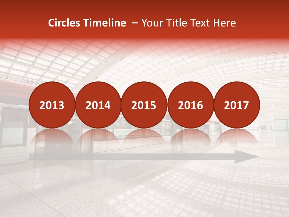 Metro In Beijing T3 Airport Station PowerPoint Template