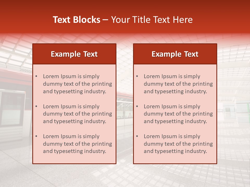 Metro In Beijing T3 Airport Station PowerPoint Template