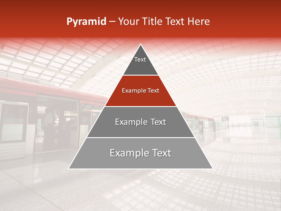 Metro In Beijing T3 Airport Station PowerPoint Template