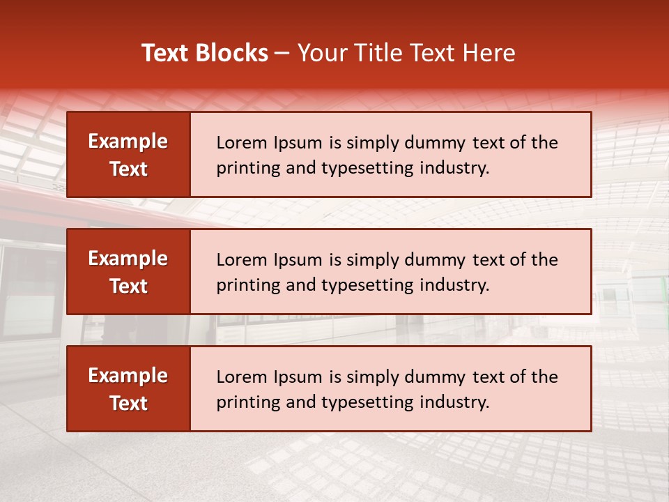 Metro In Beijing T3 Airport Station PowerPoint Template