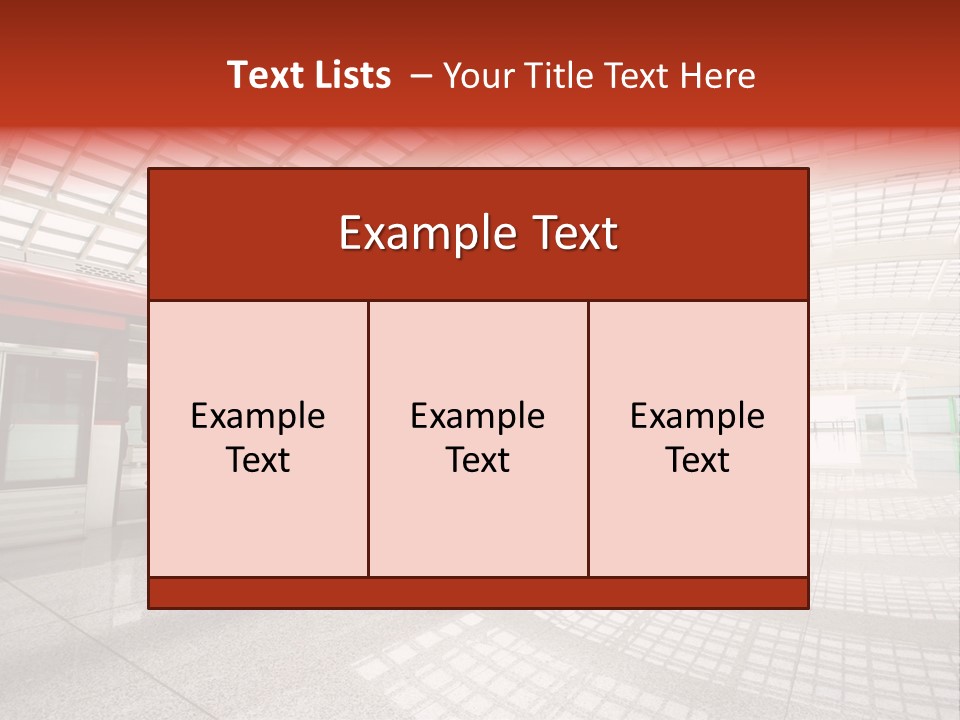 Metro In Beijing T3 Airport Station PowerPoint Template