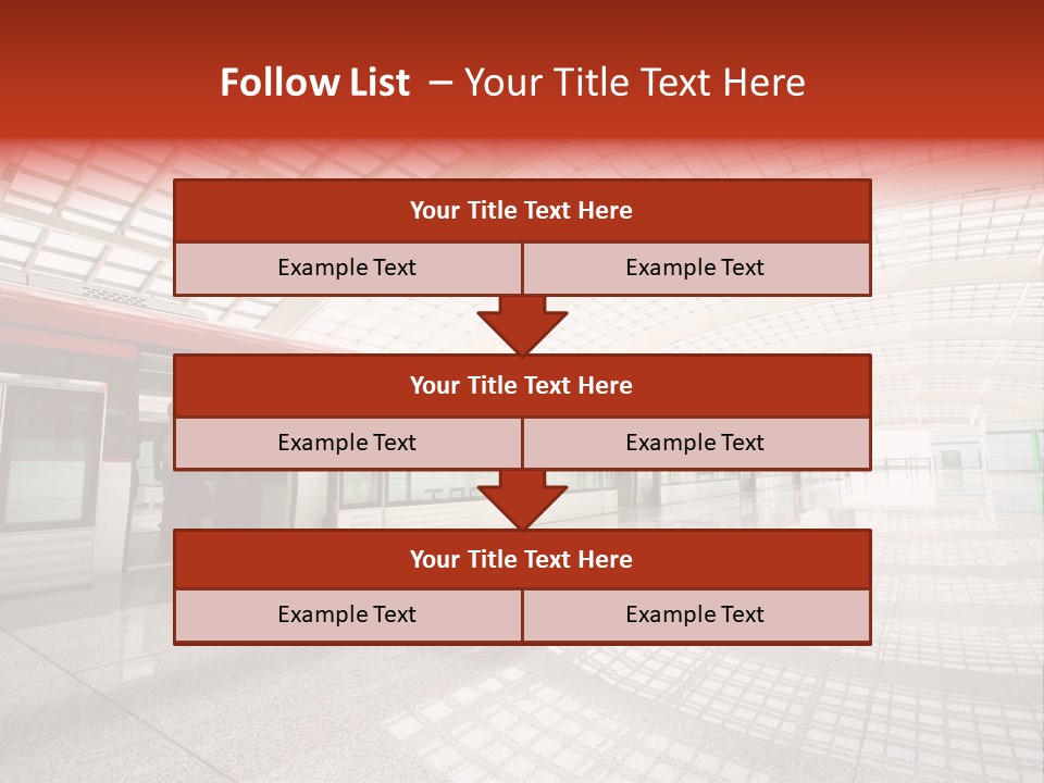 Metro In Beijing T3 Airport Station PowerPoint Template