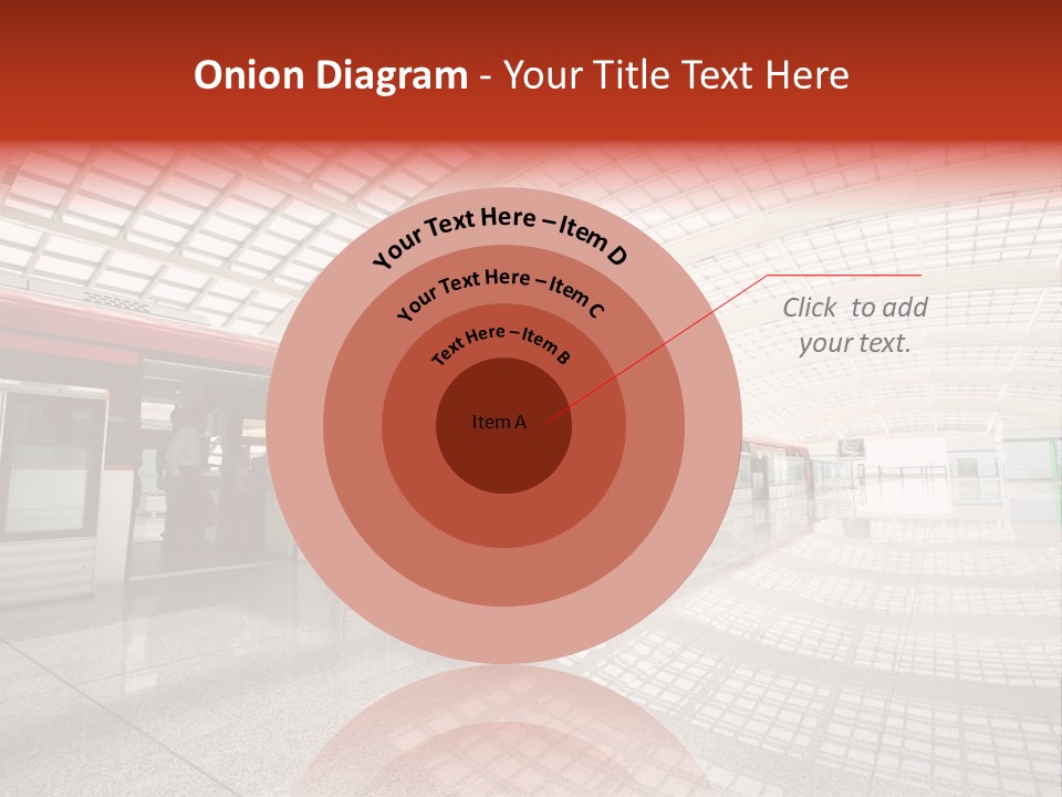 Metro In Beijing T3 Airport Station PowerPoint Template