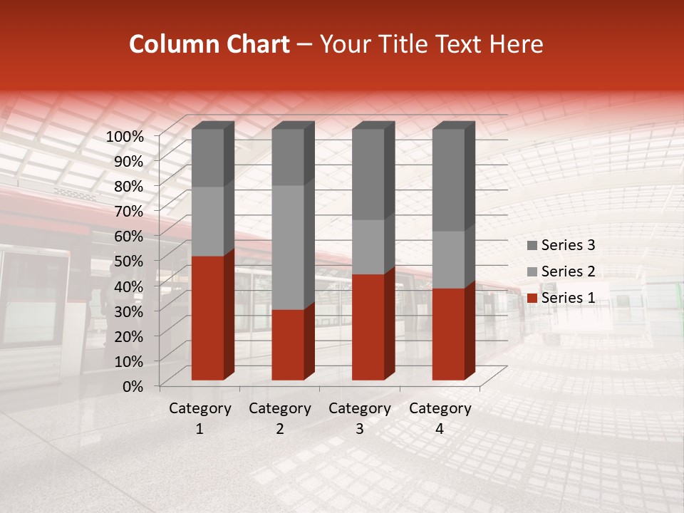 Metro In Beijing T3 Airport Station PowerPoint Template