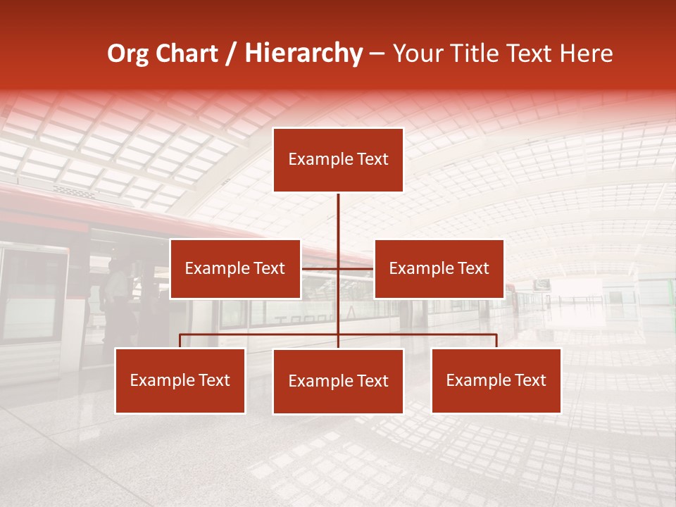 Metro In Beijing T3 Airport Station PowerPoint Template