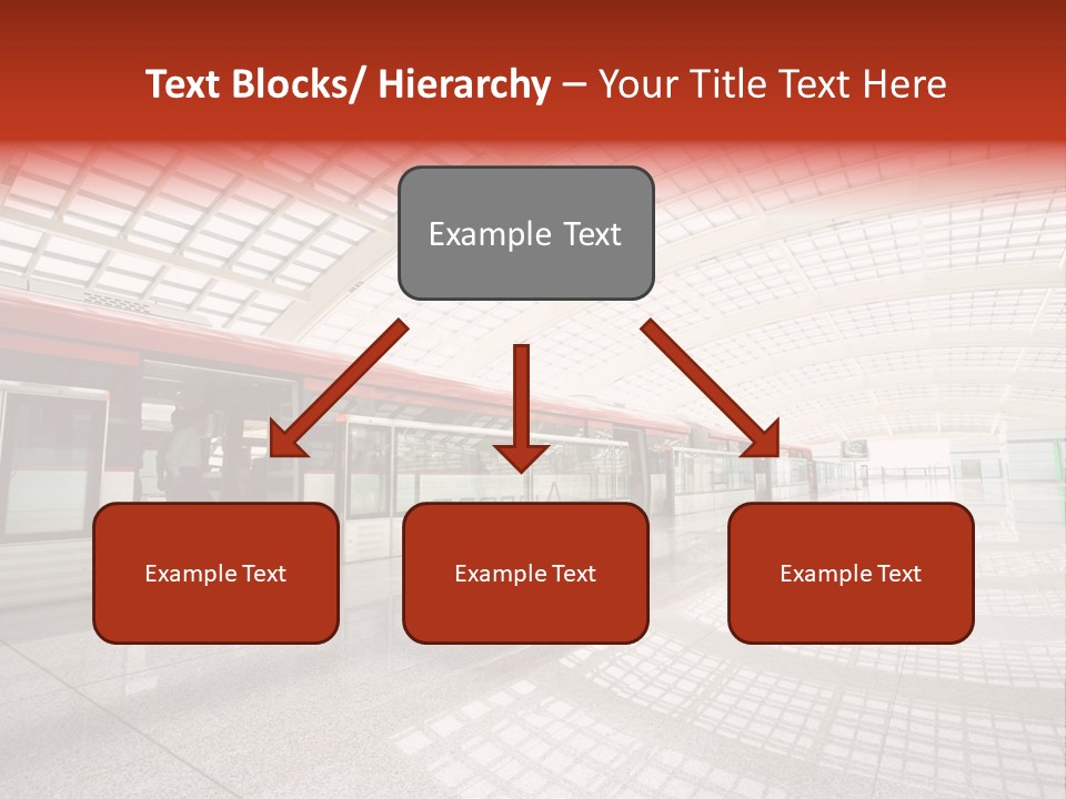Metro In Beijing T3 Airport Station PowerPoint Template