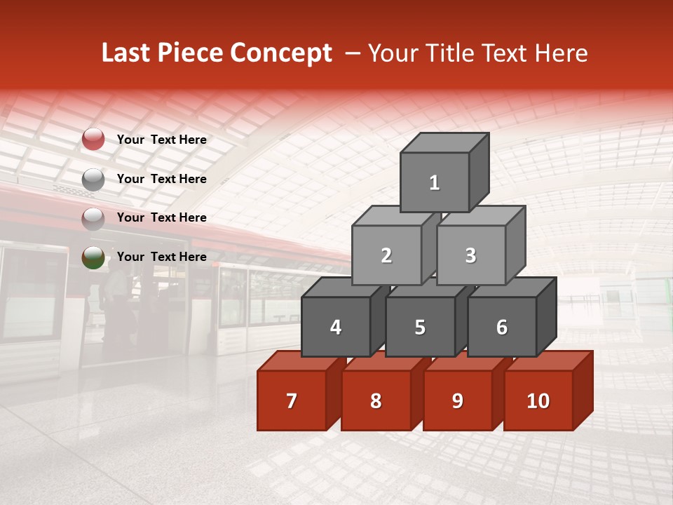 Metro In Beijing T3 Airport Station PowerPoint Template