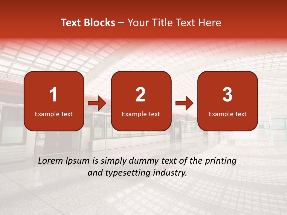 Metro In Beijing T3 Airport Station PowerPoint Template