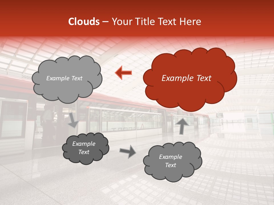 Metro In Beijing T3 Airport Station PowerPoint Template