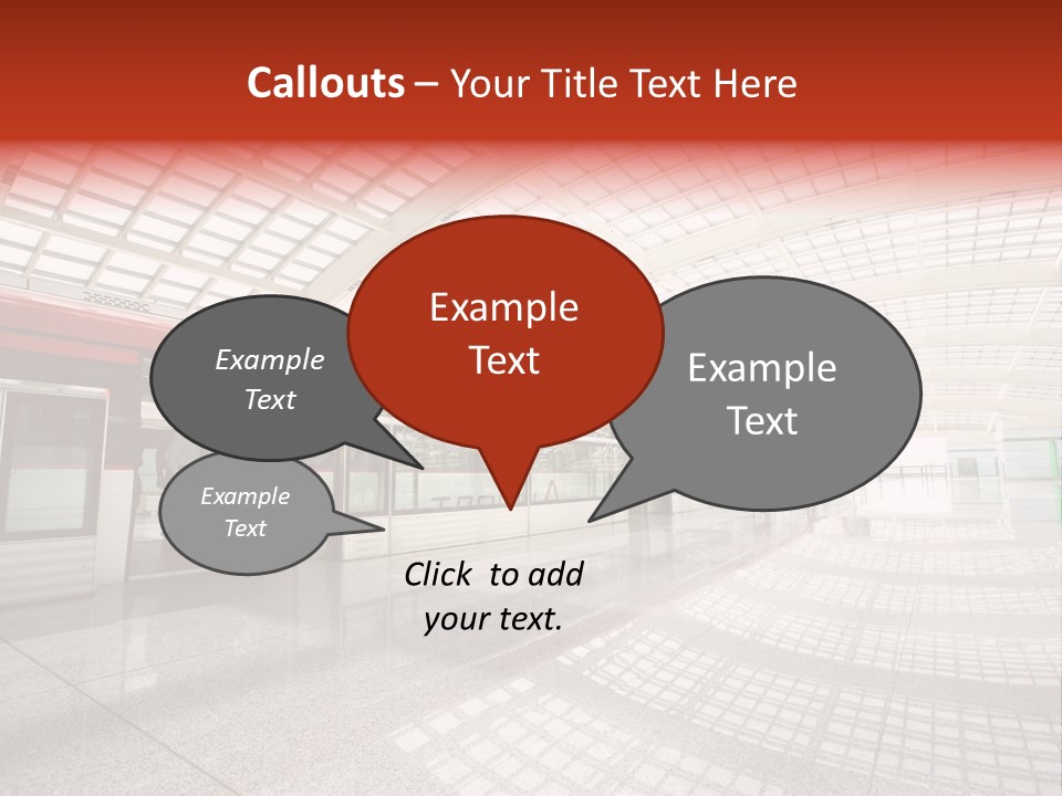 Metro In Beijing T3 Airport Station PowerPoint Template