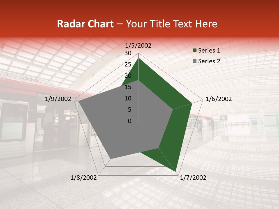 Metro In Beijing T3 Airport Station PowerPoint Template