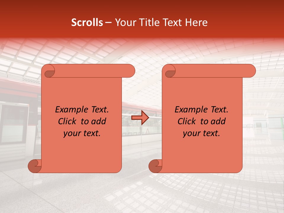 Metro In Beijing T3 Airport Station PowerPoint Template
