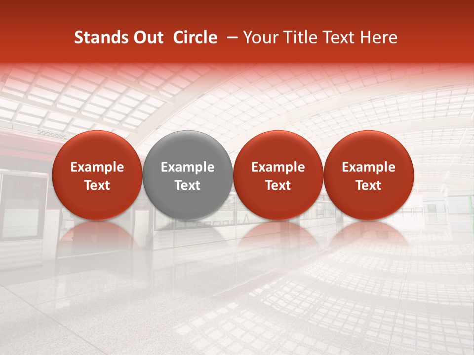 Metro In Beijing T3 Airport Station PowerPoint Template