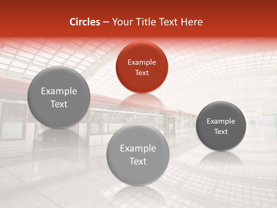 Metro In Beijing T3 Airport Station PowerPoint Template