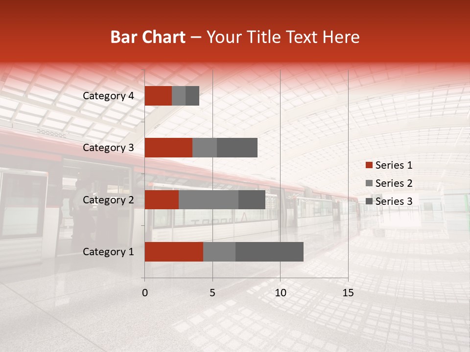 Metro In Beijing T3 Airport Station PowerPoint Template