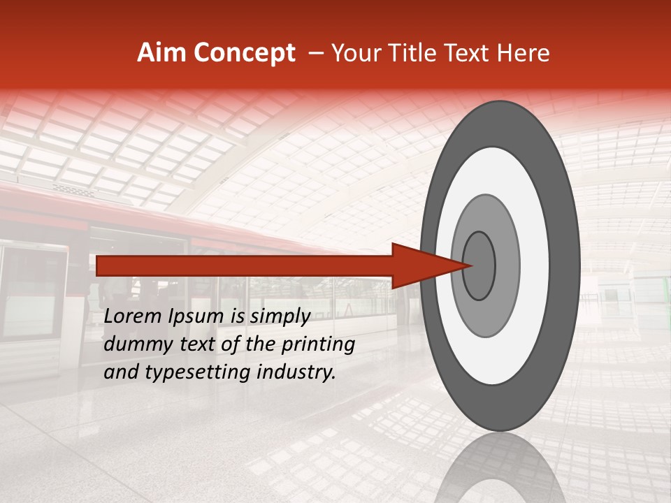 Metro In Beijing T3 Airport Station PowerPoint Template