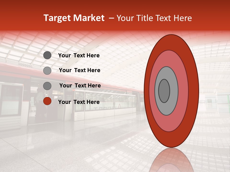 Metro In Beijing T3 Airport Station PowerPoint Template