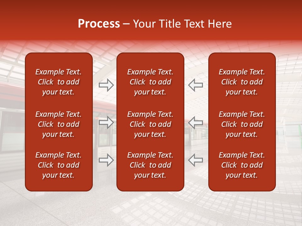 Metro In Beijing T3 Airport Station PowerPoint Template