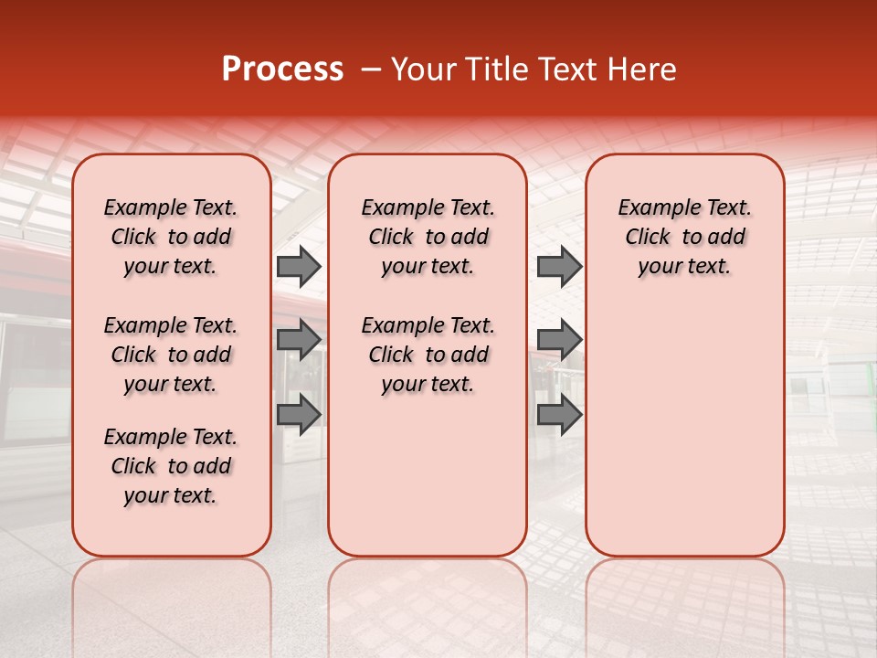 Metro In Beijing T3 Airport Station PowerPoint Template