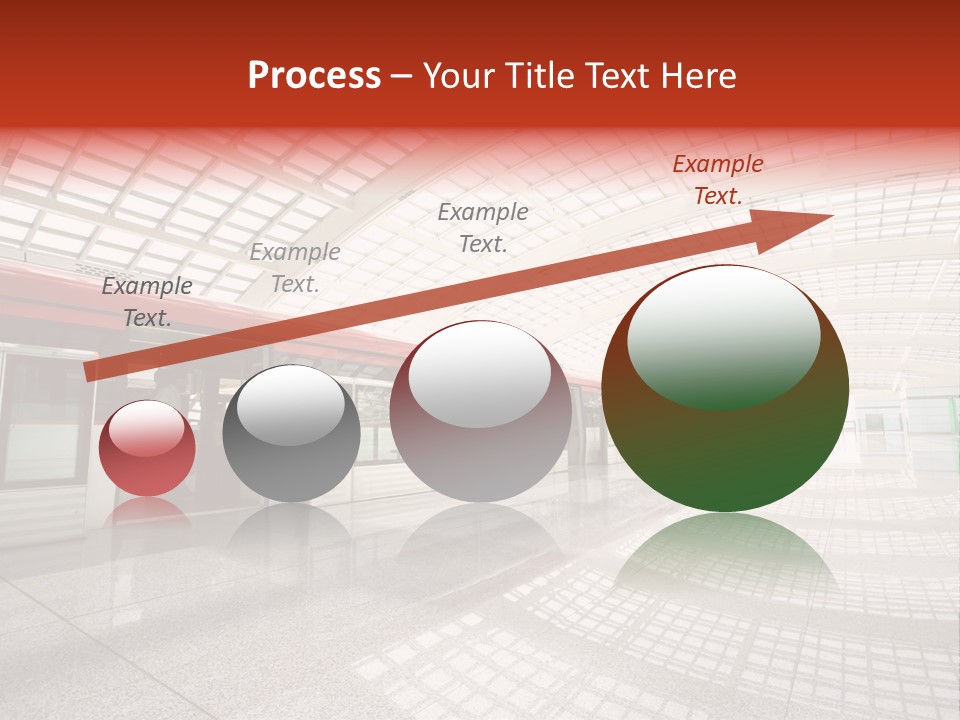 Metro In Beijing T3 Airport Station PowerPoint Template