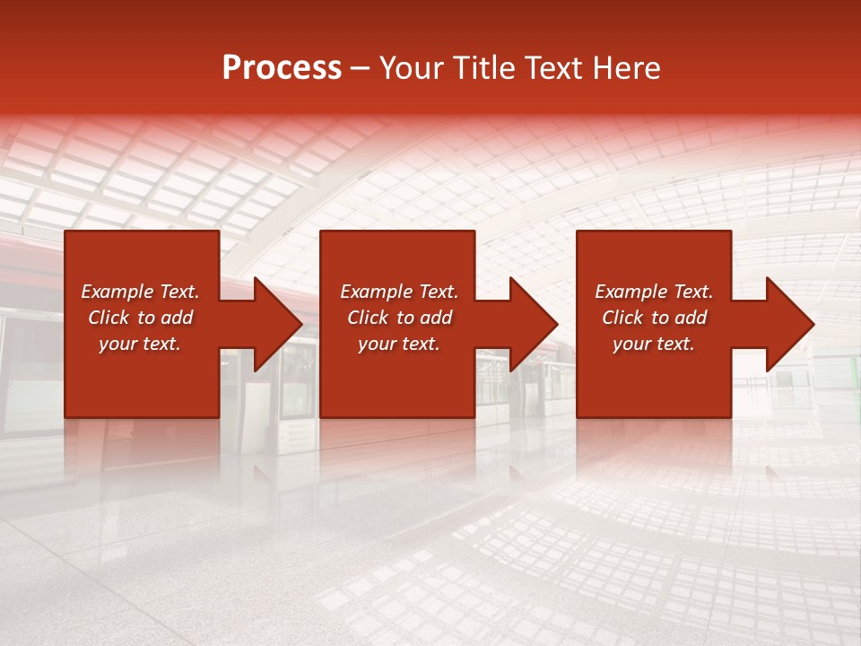 Metro In Beijing T3 Airport Station PowerPoint Template
