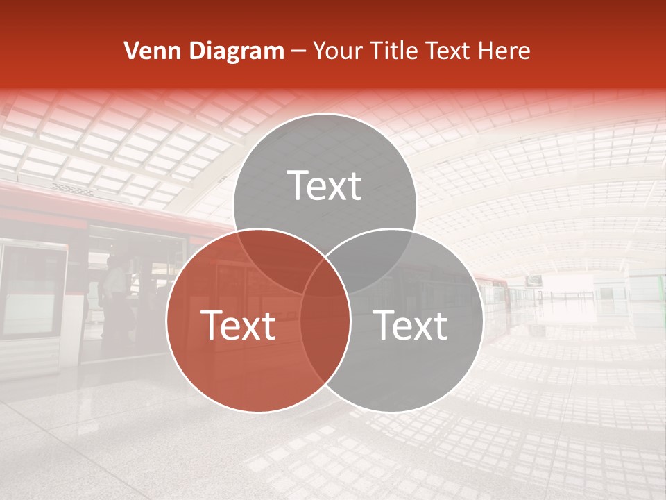 Metro In Beijing T3 Airport Station PowerPoint Template