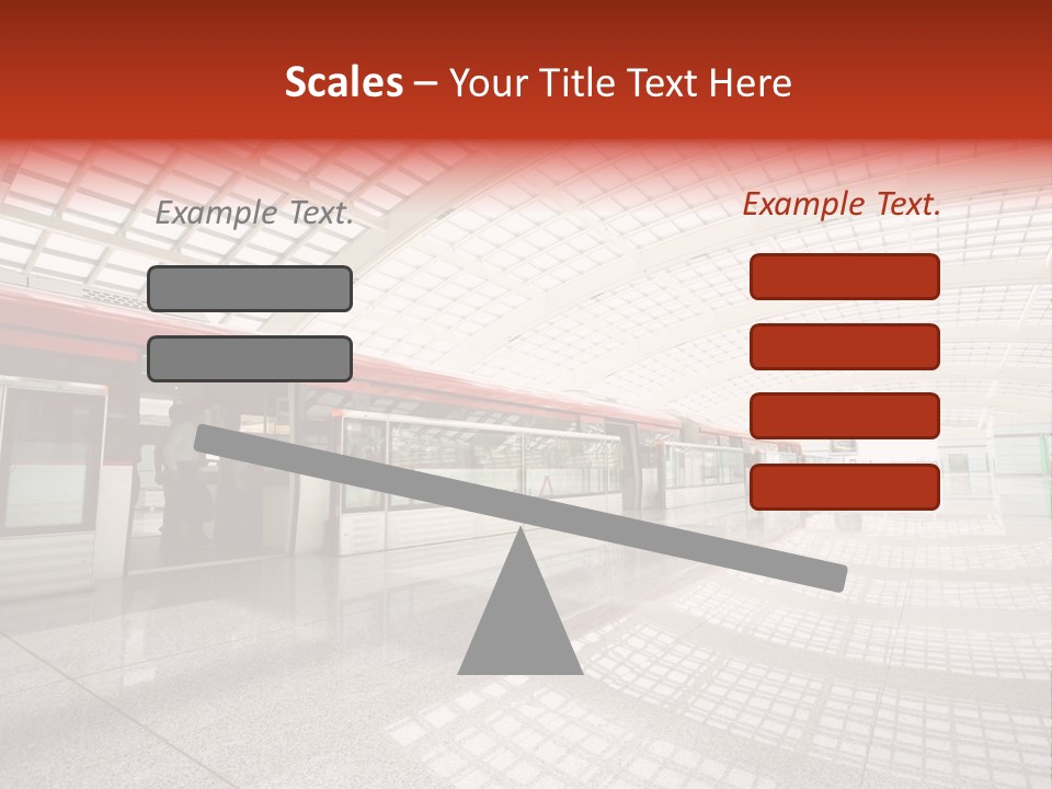 Metro In Beijing T3 Airport Station PowerPoint Template