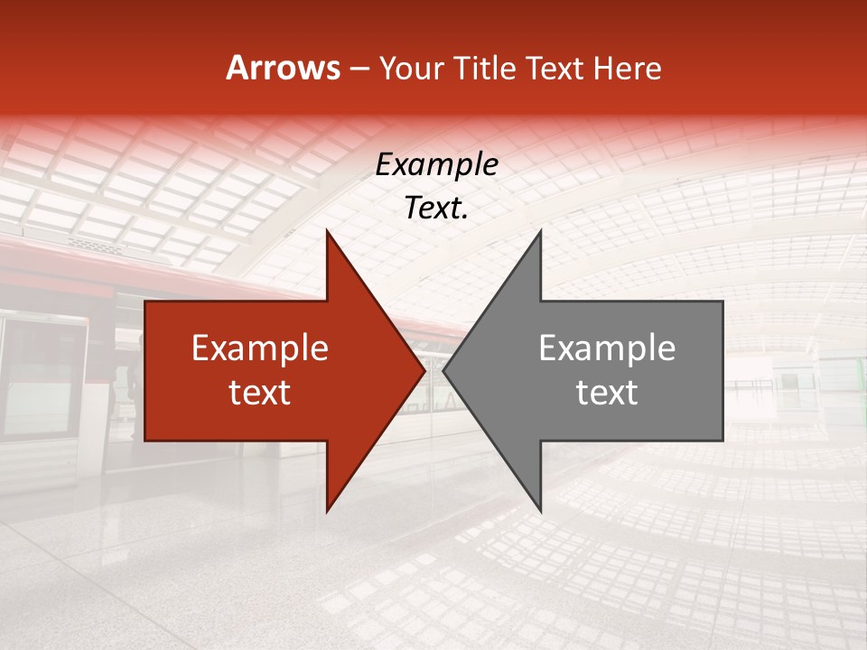 Metro In Beijing T3 Airport Station PowerPoint Template