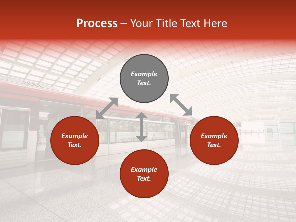 Metro In Beijing T3 Airport Station PowerPoint Template