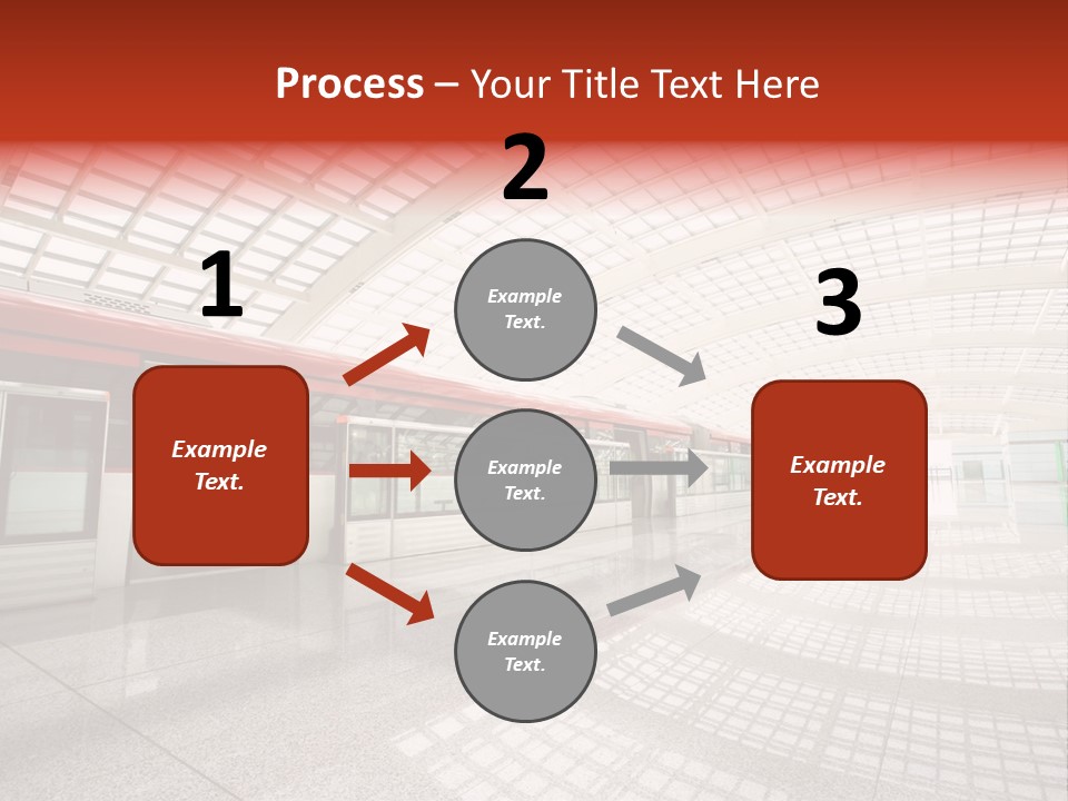Metro In Beijing T3 Airport Station PowerPoint Template