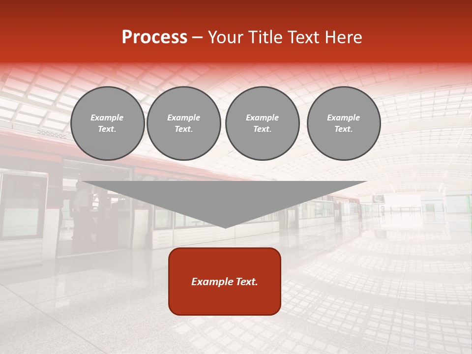 Metro In Beijing T3 Airport Station PowerPoint Template
