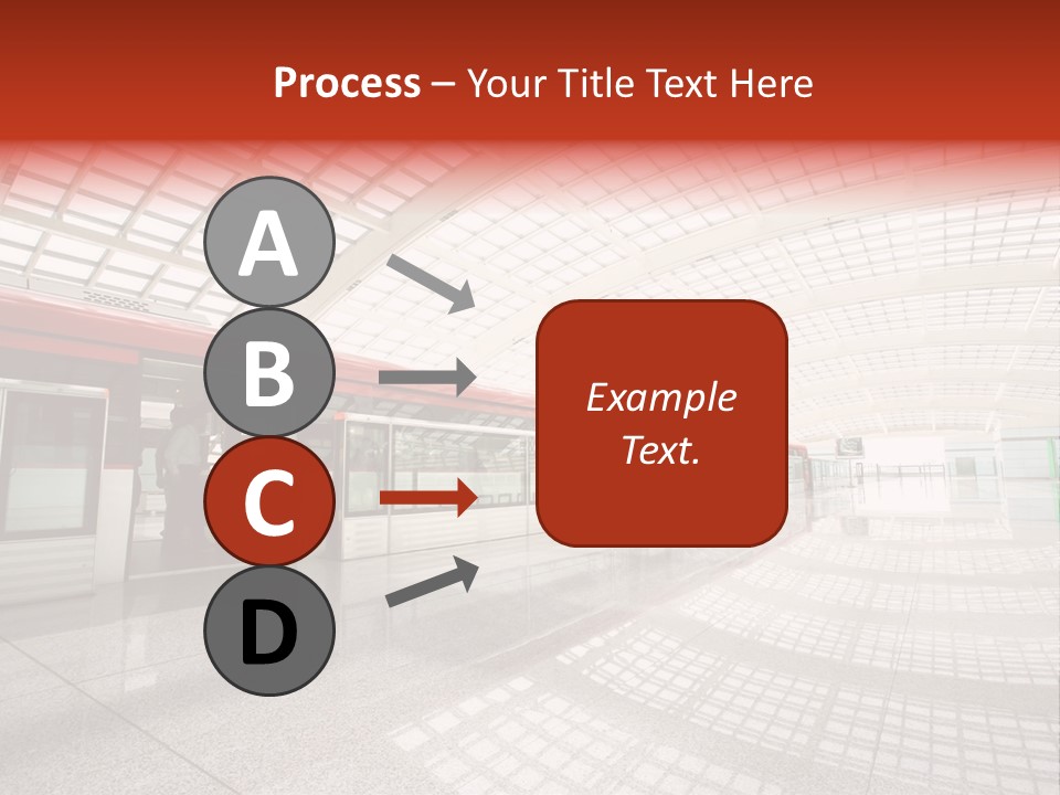 Metro In Beijing T3 Airport Station PowerPoint Template