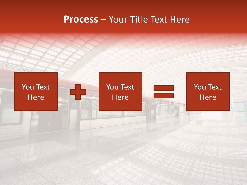 Metro In Beijing T3 Airport Station PowerPoint Template