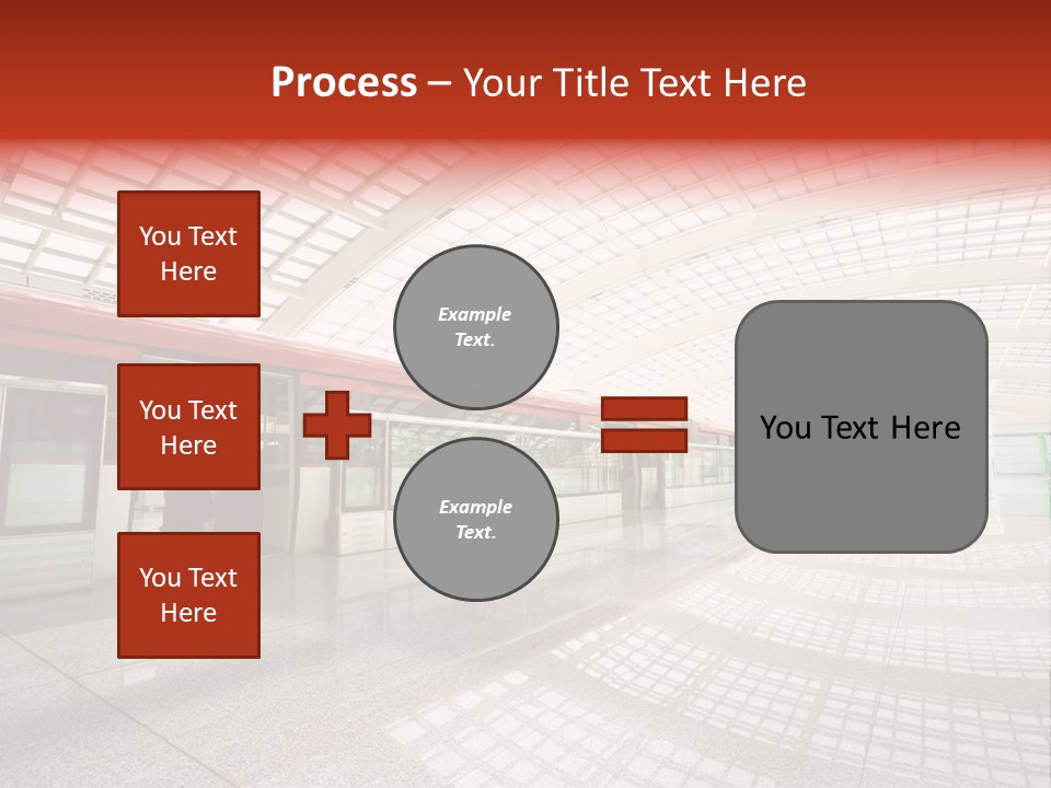 Metro In Beijing T3 Airport Station PowerPoint Template