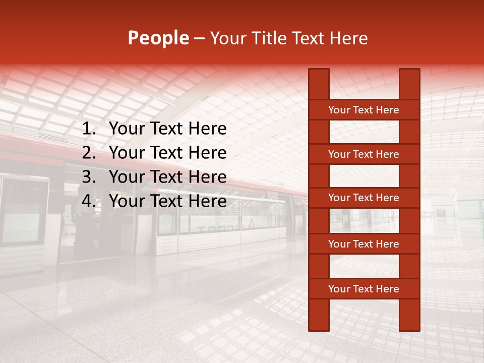 Metro In Beijing T3 Airport Station PowerPoint Template