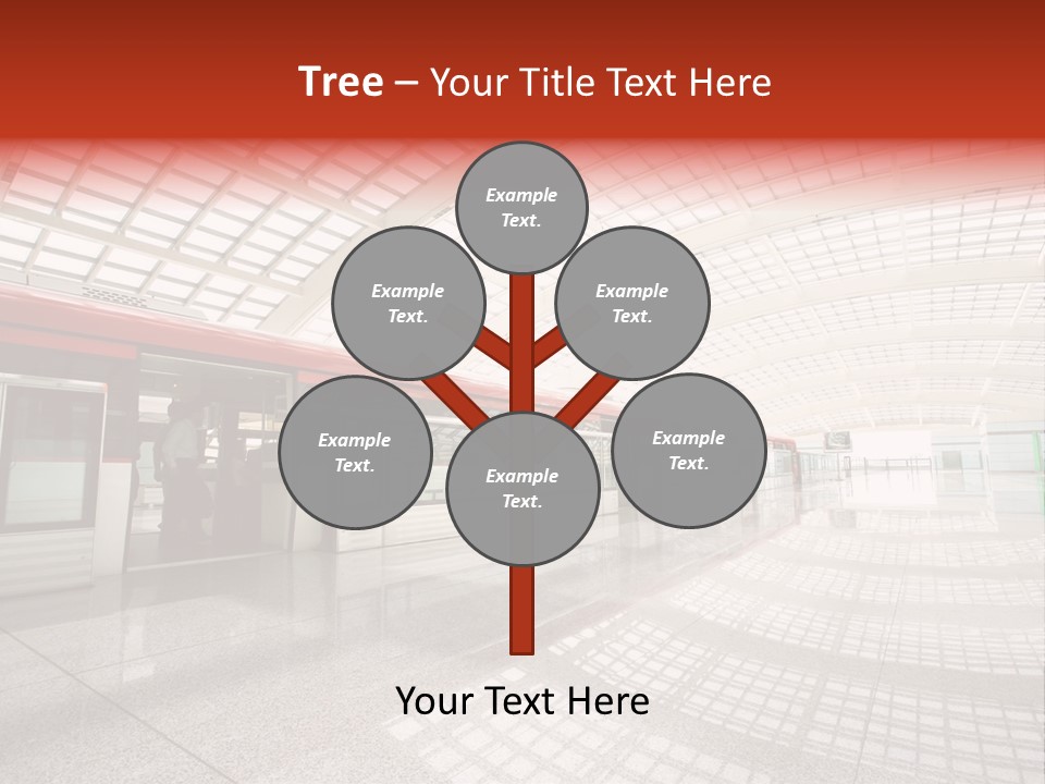 Metro In Beijing T3 Airport Station PowerPoint Template