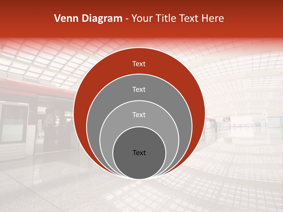 Metro In Beijing T3 Airport Station PowerPoint Template