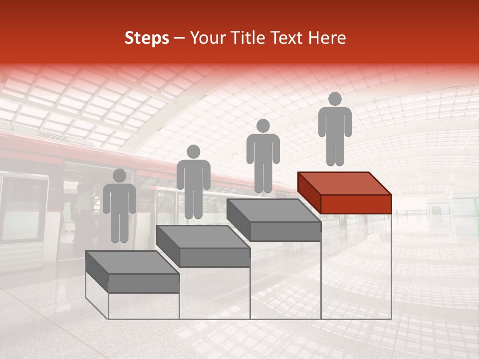 Metro In Beijing T3 Airport Station PowerPoint Template