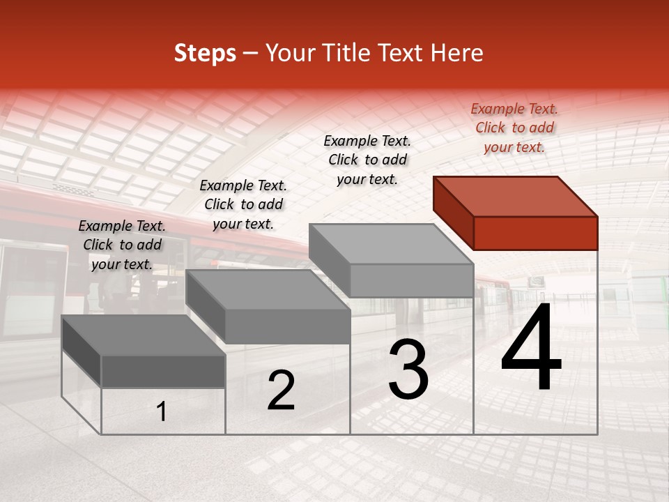 Metro In Beijing T3 Airport Station PowerPoint Template
