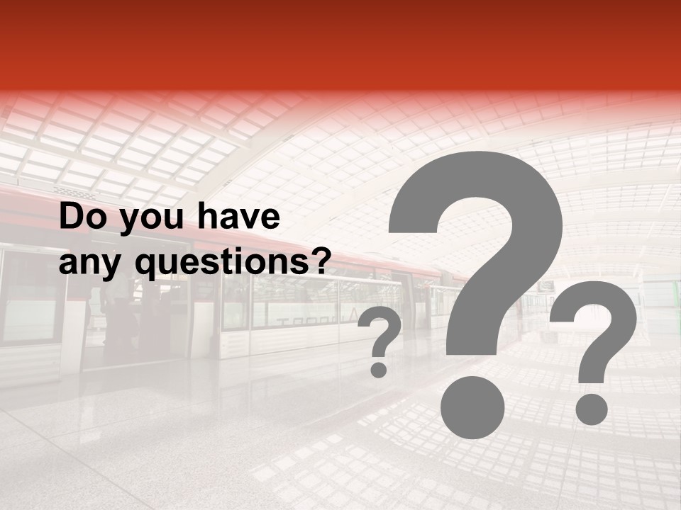 Metro In Beijing T3 Airport Station PowerPoint Template